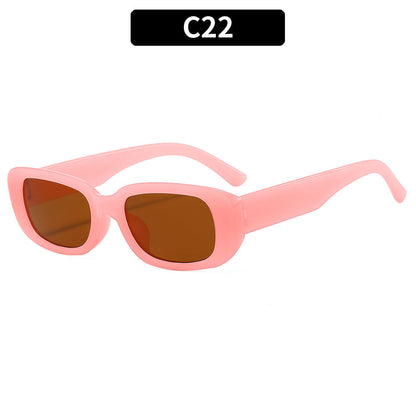 Trendy Square Frame Sunglasses Pink Lens Stylish Women's Eyewear