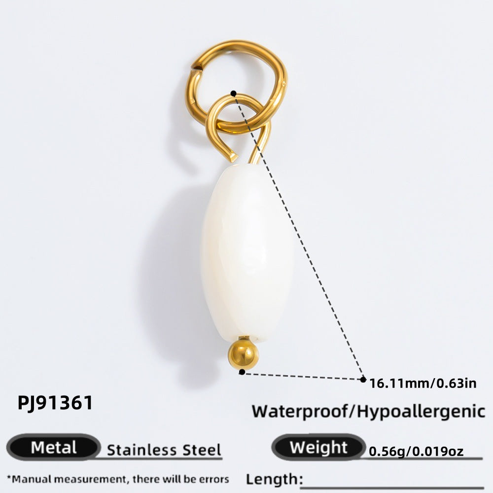 Handmade Stainless Steel 18K Gold Plated Earrings and Necklace Set