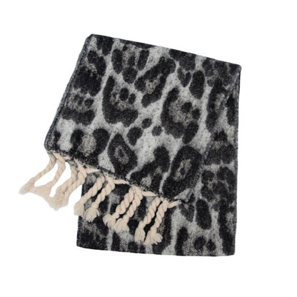 Winter Color Contrast Tassel Thick Warm Scarf