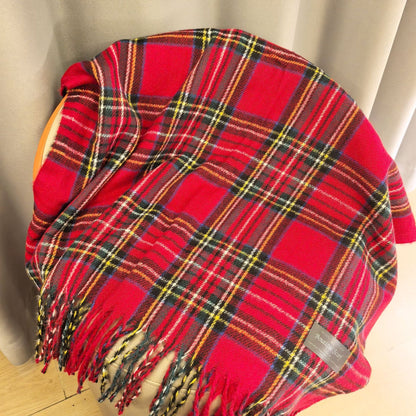 Winter Warm Shawl Christmas Theme Knit Scarf