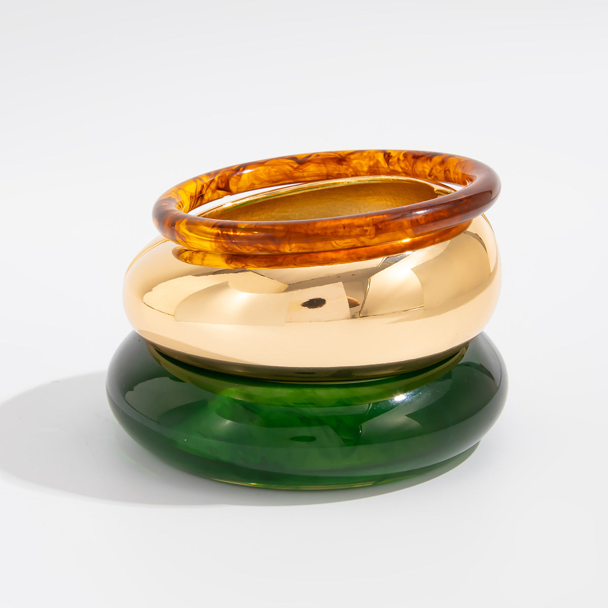 French Retro Enamel Gradient Round Bracelet