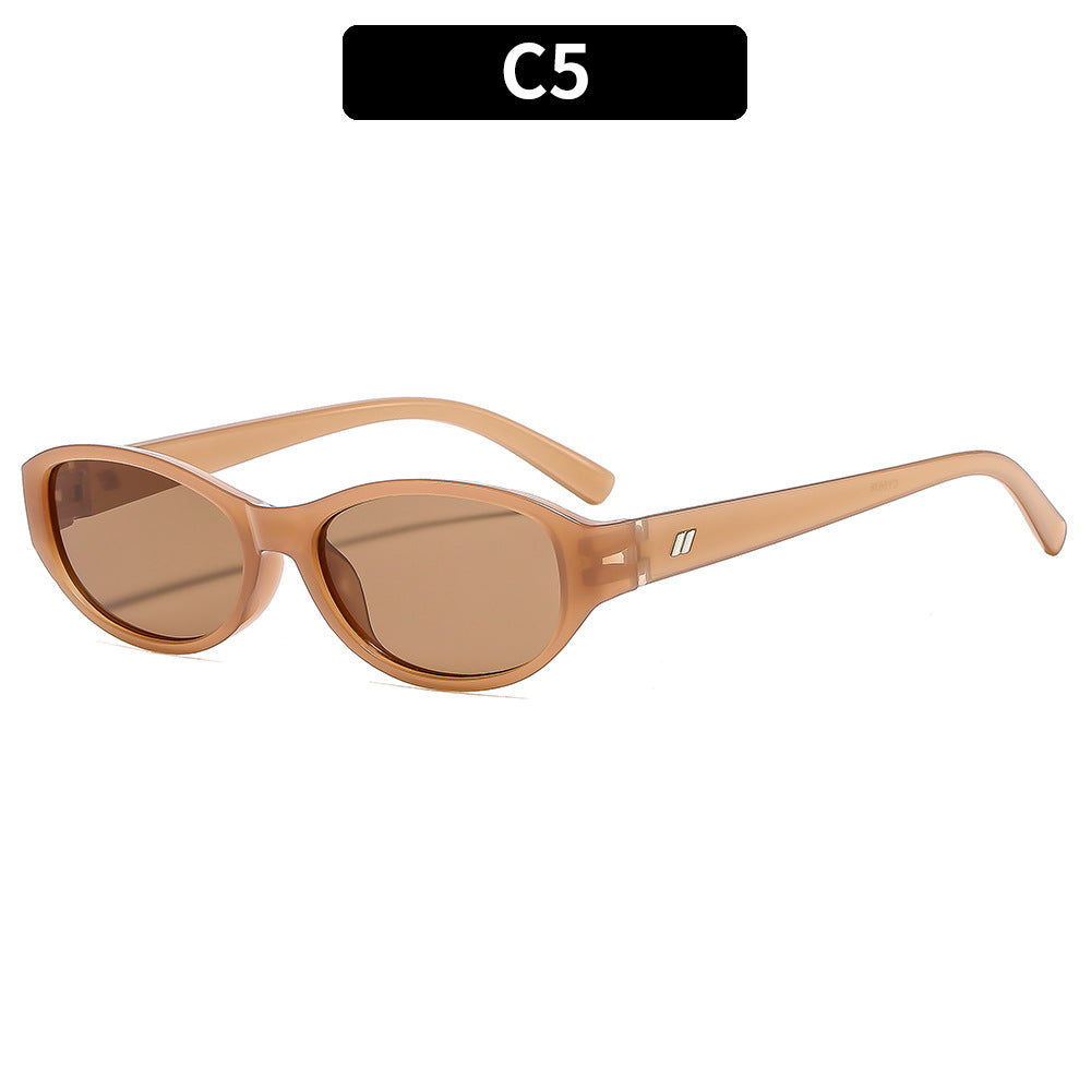Oval Cat Eye Sunglasses Classic Retro Outdoor Fashion Shades