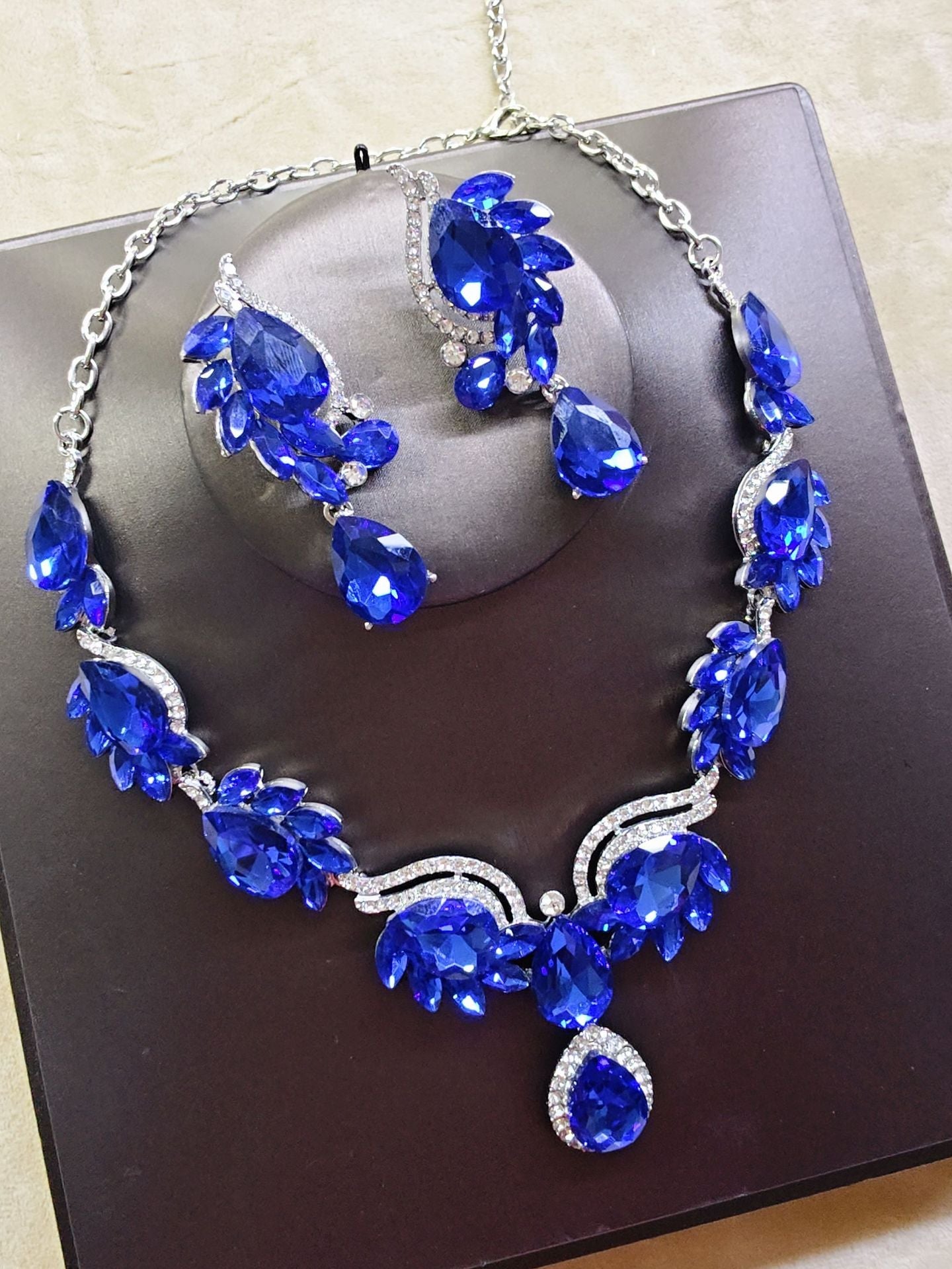 Multicolor Gemstone Necklace Set for Women Elegant Bridal Party Jewelry