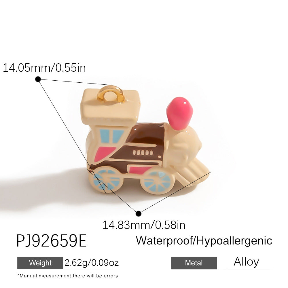 Alloy DIY Cartoon Car Pendant Droplet Decor