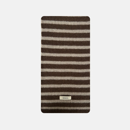 Plain Striped Wool Scarf Soft Warm Winter Neck Wrap