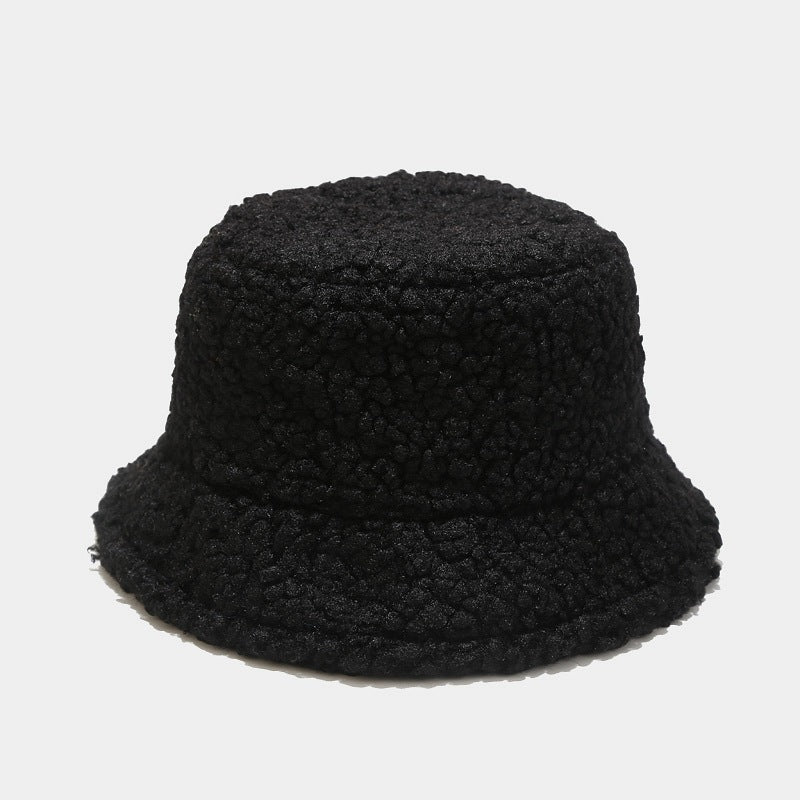 Solid Color Simple Lambswool Winter Buckrt Hats