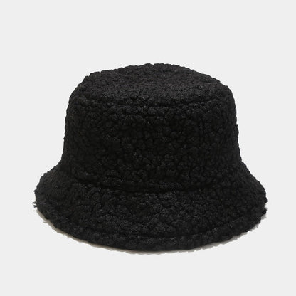 Solid Color Simple Lambswool Winter Buckrt Hats