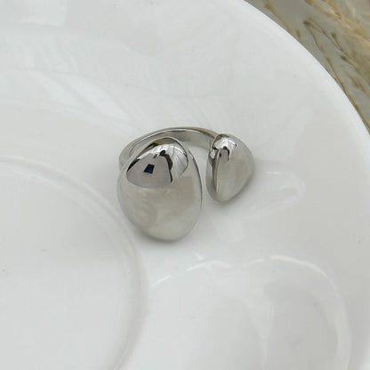 Trendy Geometric Metal Rings Set For Women