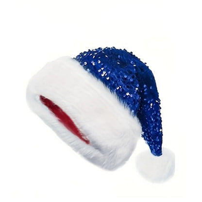 Sparkling Sequins Knitted Party Beanie Santa Hat