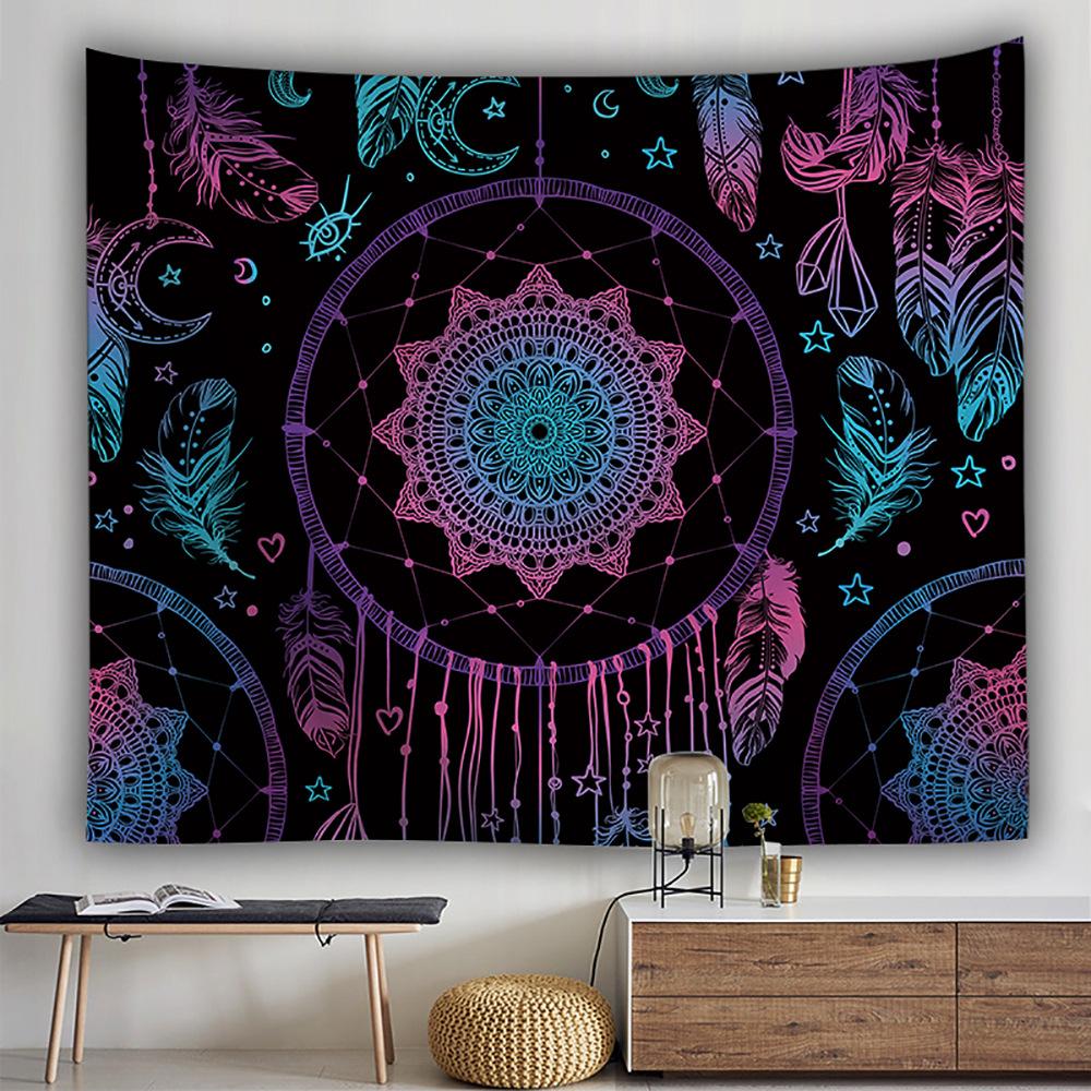 Datura Moon Sun Bohemian Background Cloth Bedroom Home Hanging Cloth Tapestry