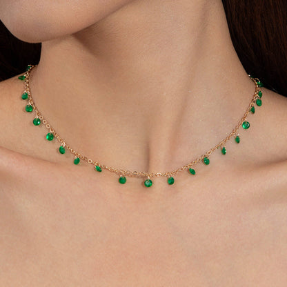 Trendy Minimalist Beaded Necklace With Resin Pendant