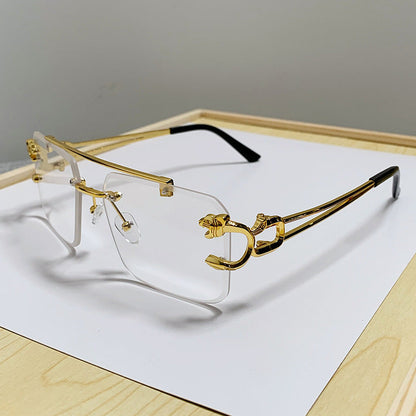 Trendy Square Sunglasses for Men and Women with Metal Frame