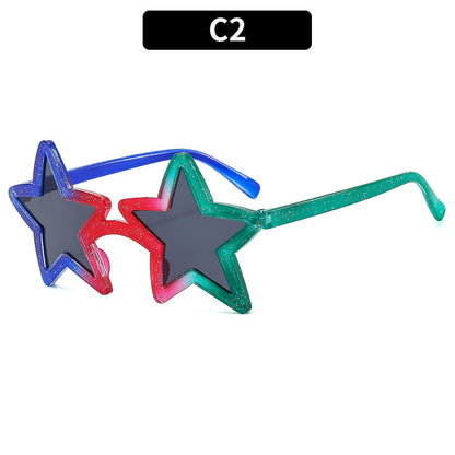 Colorful Star-Shaped Sunglasses for Parties and Festivals