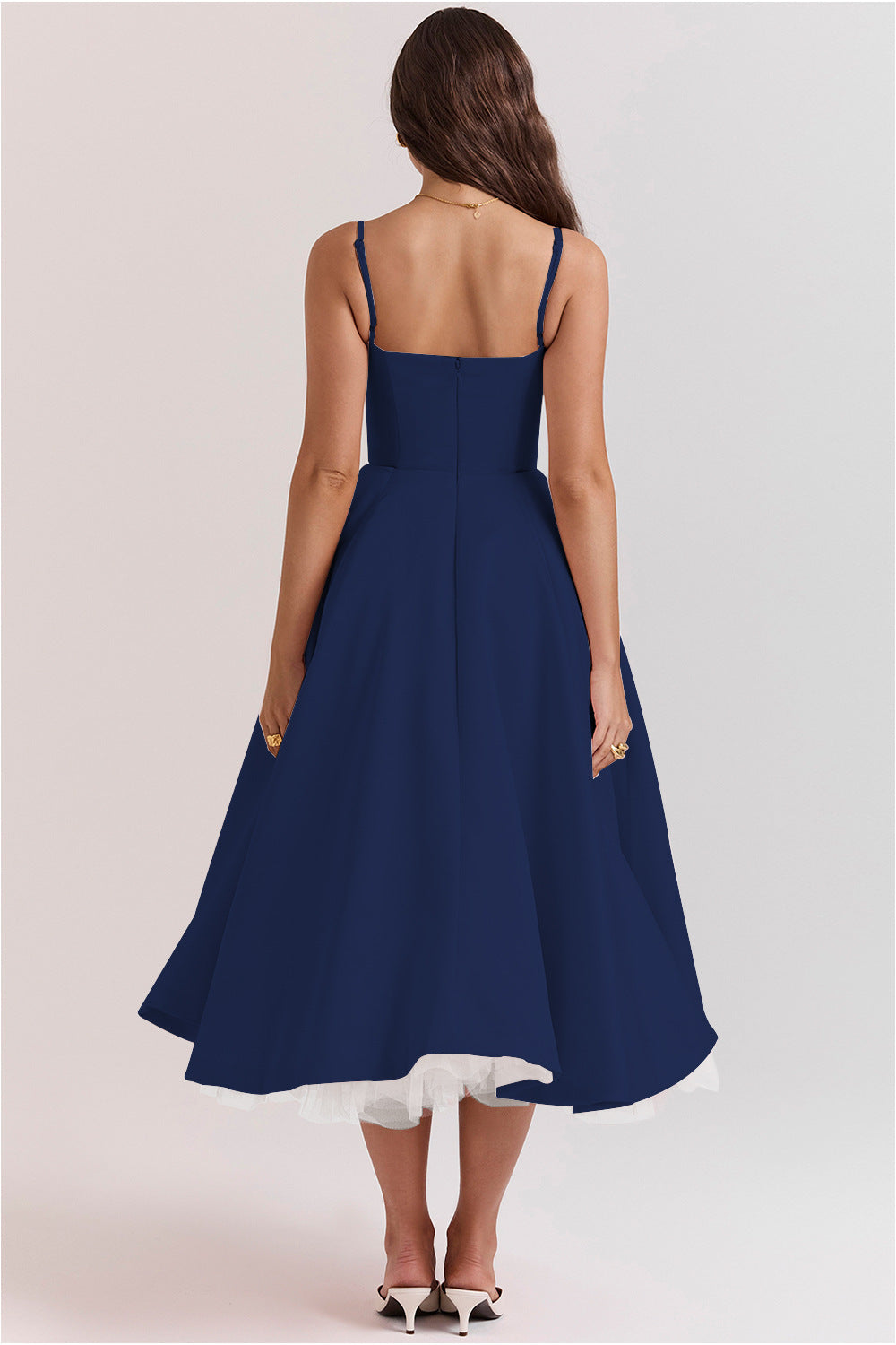 Layered Sweet Spaghetti Puffy Party Dress