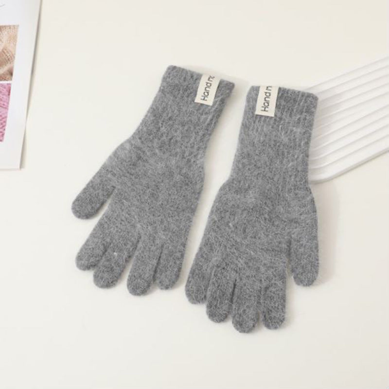 Winter Knit Warm Solid Color Gloves