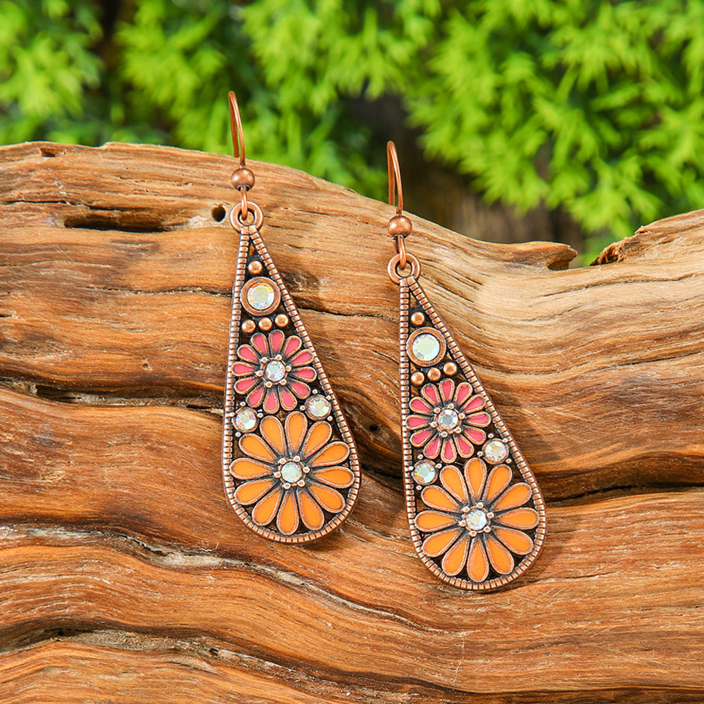 Bohemian Colorful Drop Oil Earrings Stylish Accessories