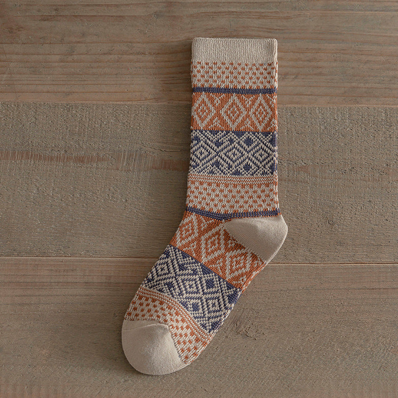 Boho Winter Retro Thick Warm Crew Socks