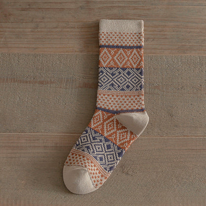 Boho Winter Retro Thick Warm Crew Socks