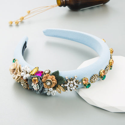 Baroque Pearl Floral Headband Luxury Fashion Hair Accessory