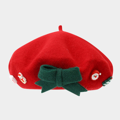 Winter Elegant Wool Blend Christmas Beanie Hat