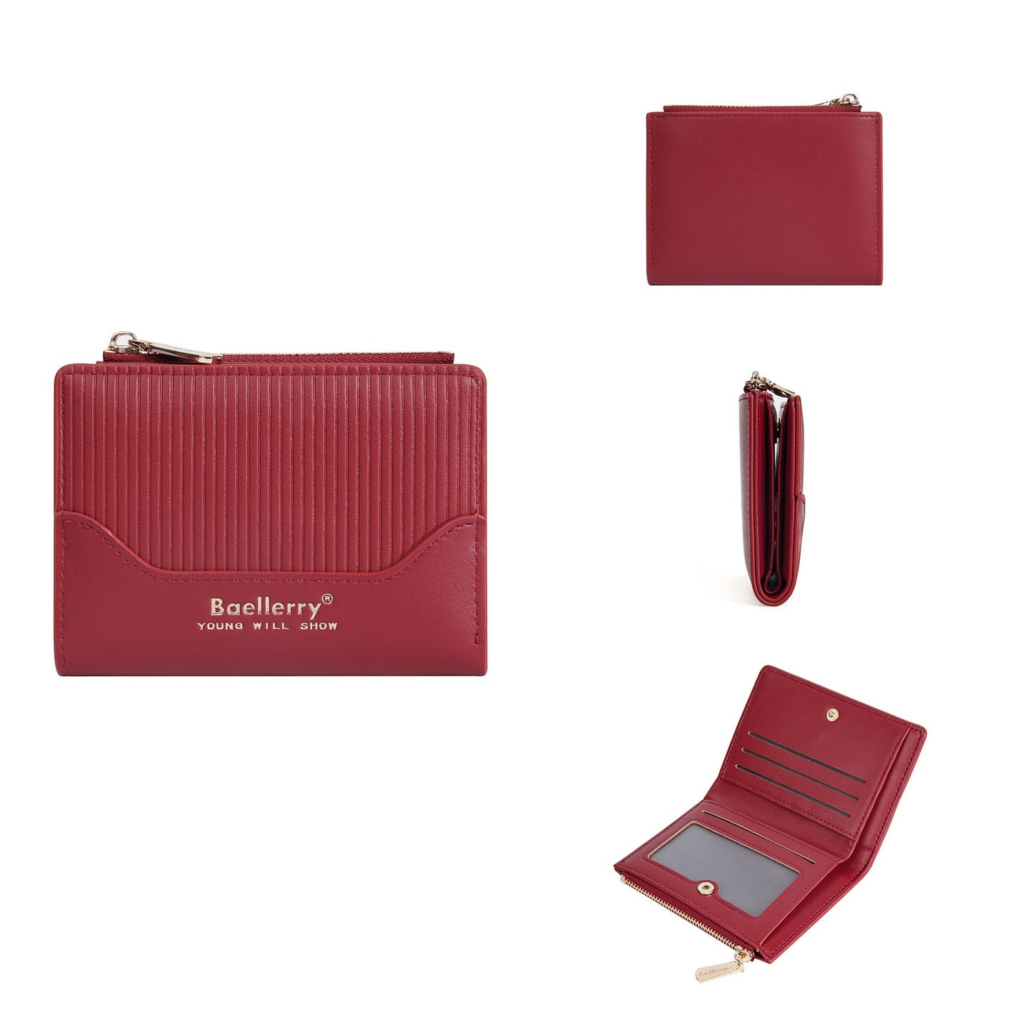 Simple Leather Splicing Card Cases Wallets