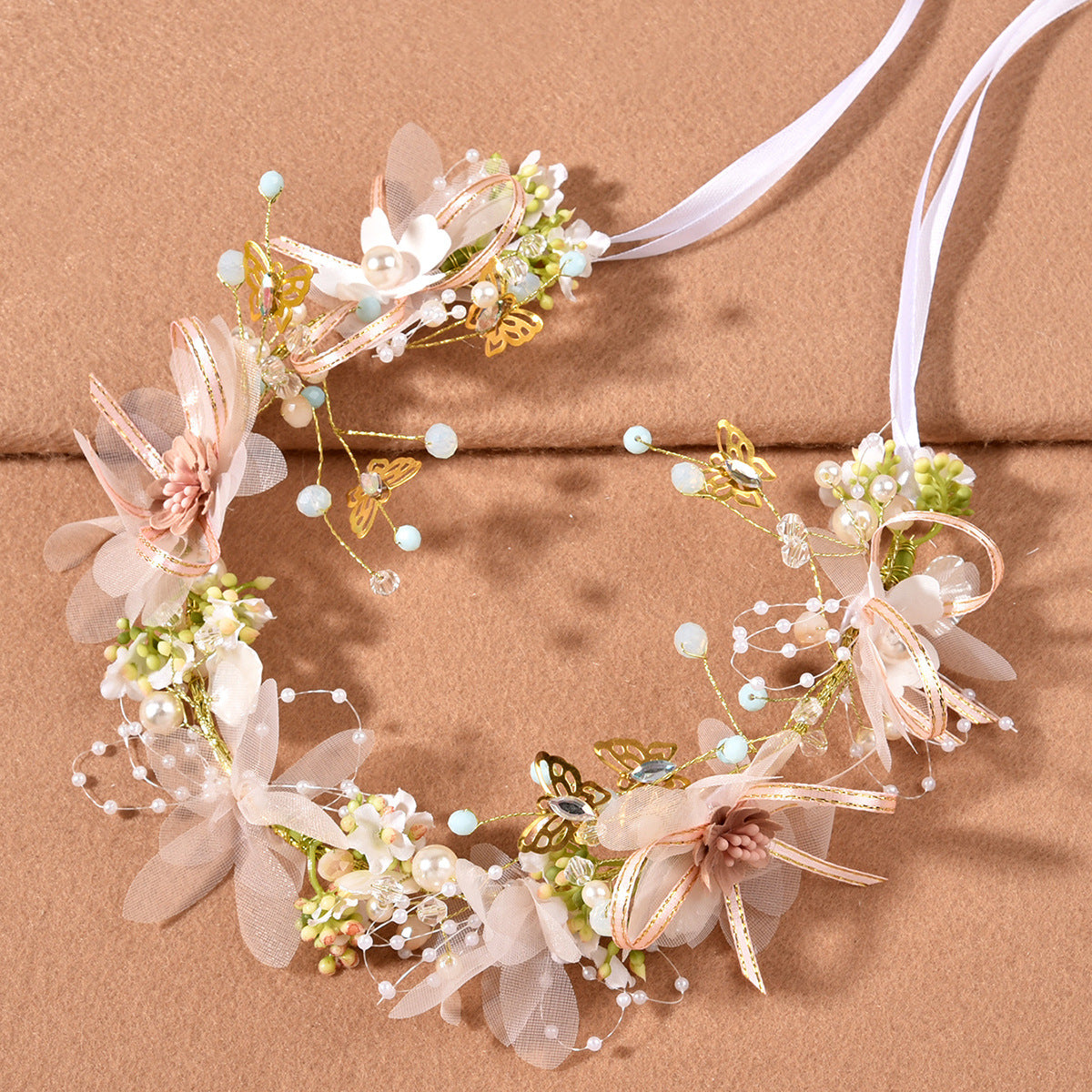 Floral Headband Wedding Hair Accessory for Brides
