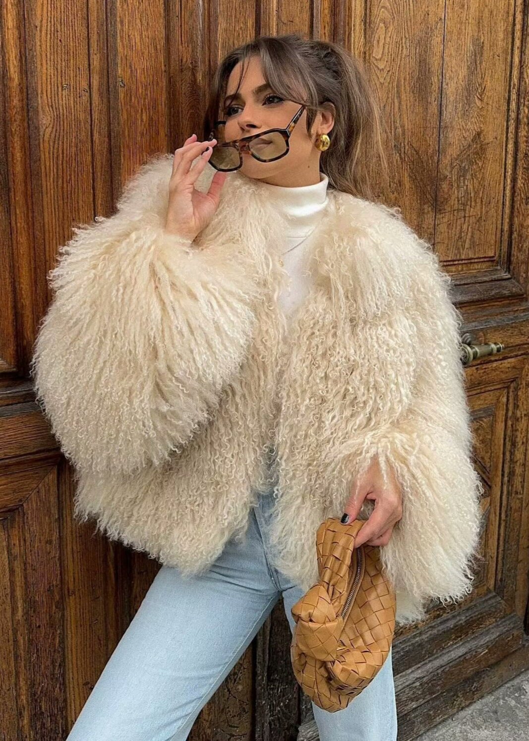 Faux Shearling Jacket Soft Textured Cozy Chic