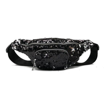 Trendy Women's Sequin Crossbody Chest Bag