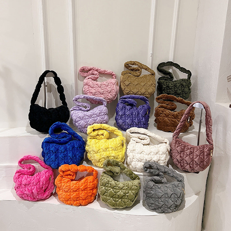 Trendy Velvet Cloud Bag Small Shoulder Bag