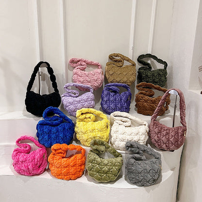 Trendy Velvet Cloud Bag Small Shoulder Bag