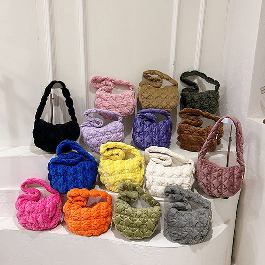 Trendy Velvet Cloud Bag Small Shoulder Bag