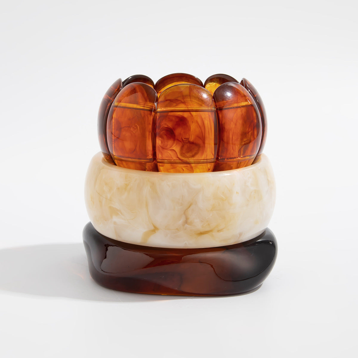 Oval Resin Bracelet Artistic Gradient Acrylic Bangle