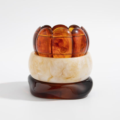 Oval Resin Bracelet Artistic Gradient Acrylic Bangle