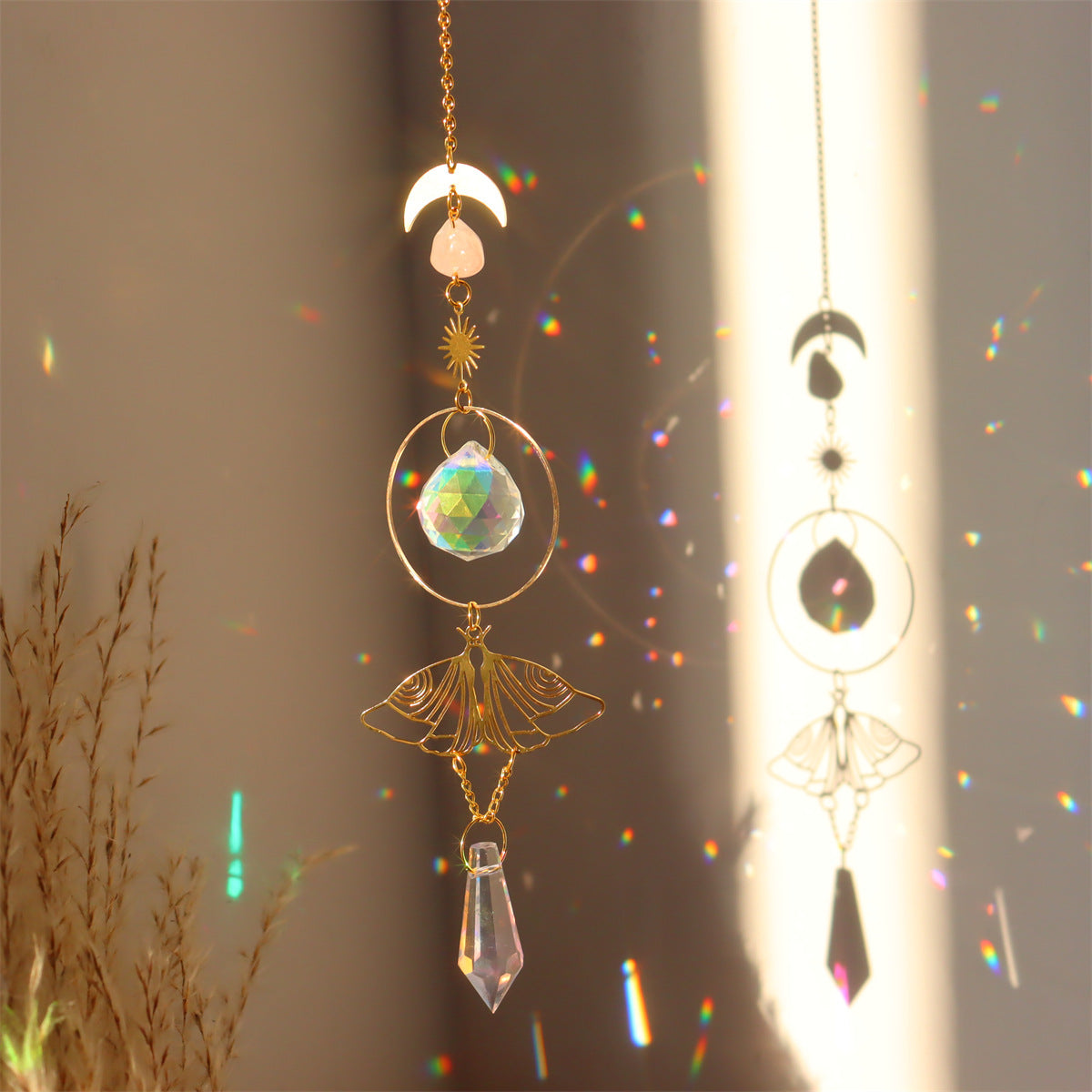 3+ Metal Butterfly Crystal Suncatch Hangings