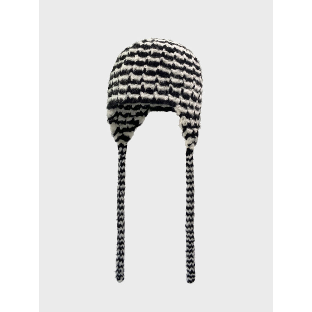 Winter Handmade Crochet Ear Flap Tassel Knit Hat