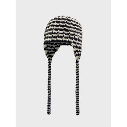 Winter Handmade Crochet Ear Flap Tassel Knit Hat