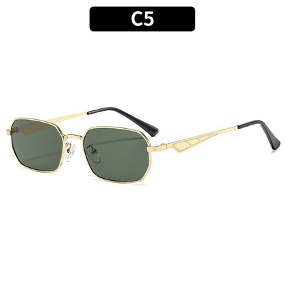 Fashionable Metal Square Sunglasses Unisex UV400 Protection