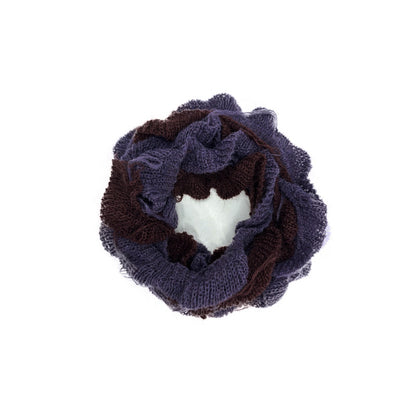 Spiral Knit Wool Blend Scarf with Fringe for Unisex