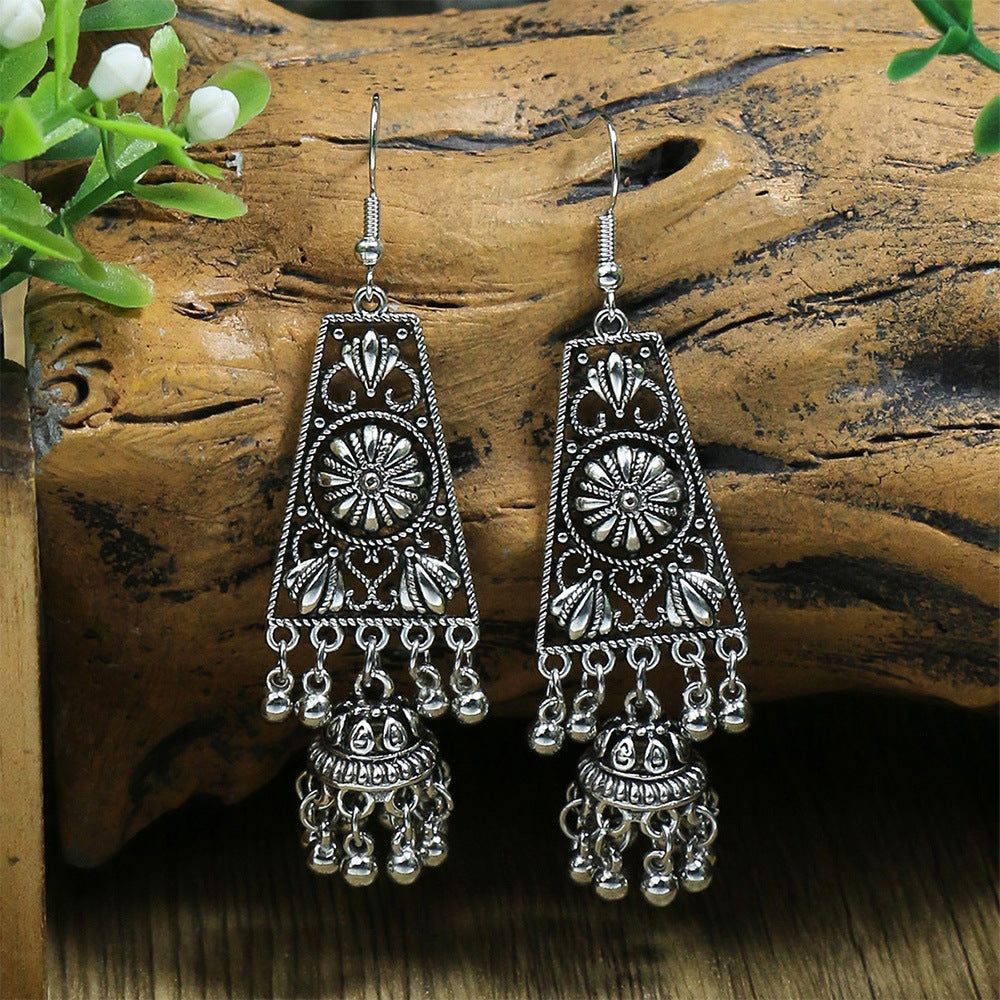 Fashionable Bohemian Long Earrings with Geometric Design