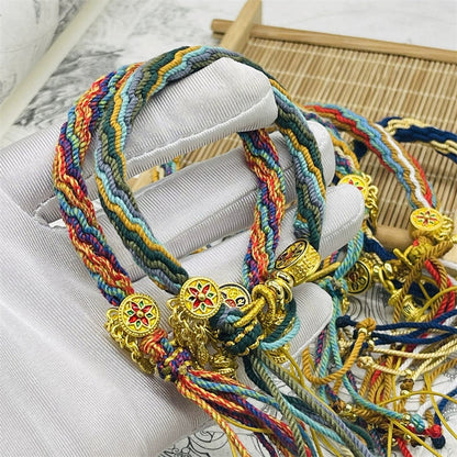 Tibet Hand-Woven Diamond Rope Hand Rope Bracelet Jewelry Gifts