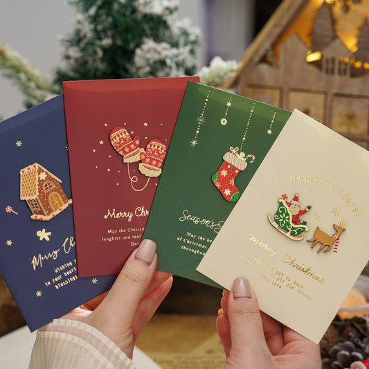 Cute Cartoon Print Christmas Greeting Card