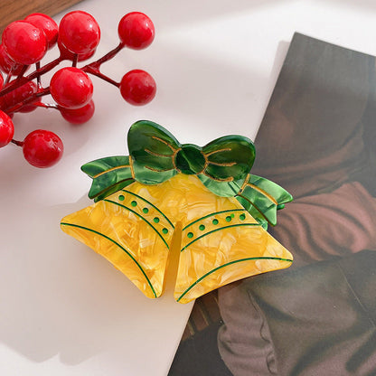 Cute Jingle Bell Christmas Tree Hair Clip