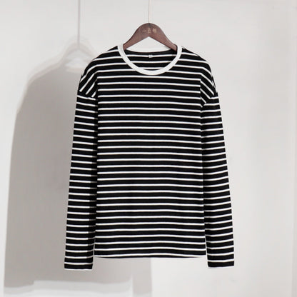 Long Sleeve Striped T-Shirt Casual Cotton Top