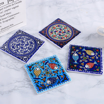 Series Of Craft Painting Insulation Pads, Cork Ceramic Coasters, Dual Purpose Pot Mats, Combination Coasters
