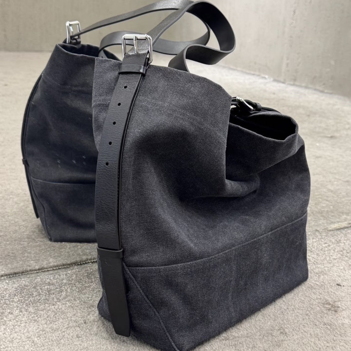 Large Capacity Canvas Tote Slouchy Shoulder bag