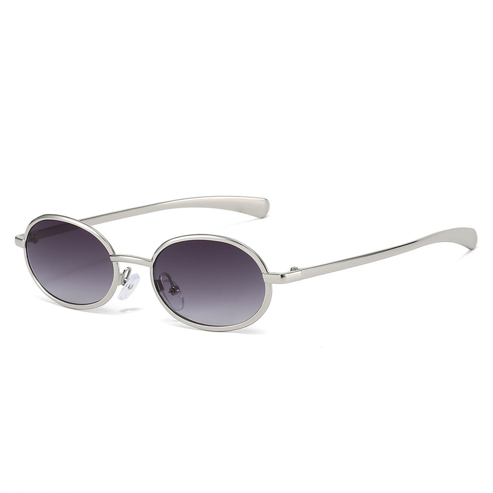 Designer Oval Sunglasses with Metal Frames for Men and Women