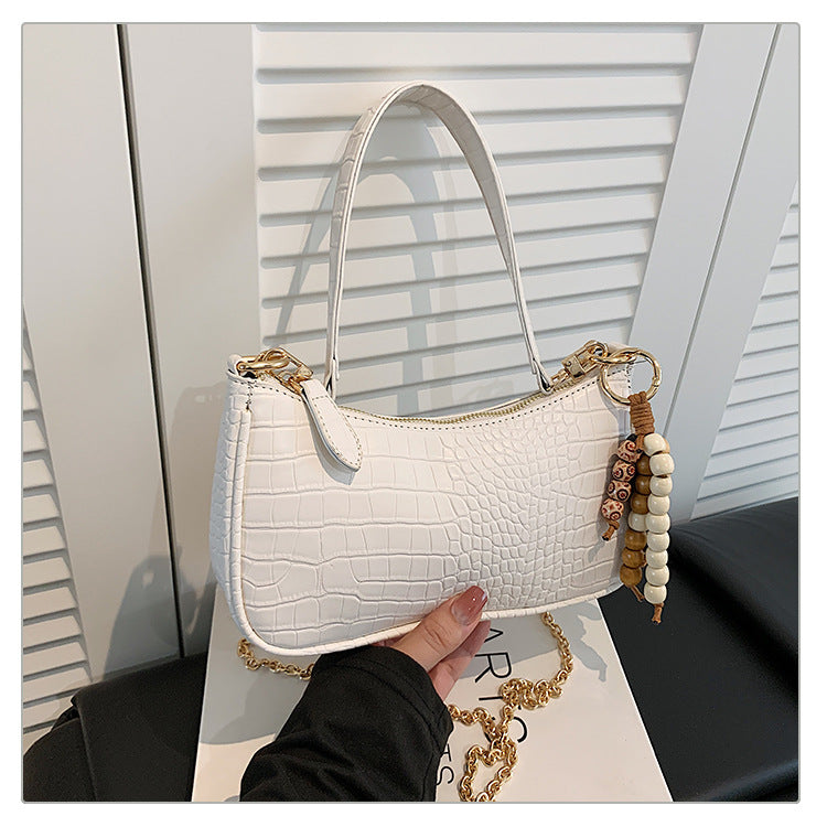 Trendy Croc Texture Mini Shoulder Bag for Women