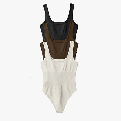 Seamless Body Shaping Ribbed Romper