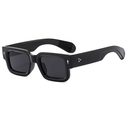 Trendy Square Sunglasses for Men with Arrow Design, UV400 Protection, Versatile Style