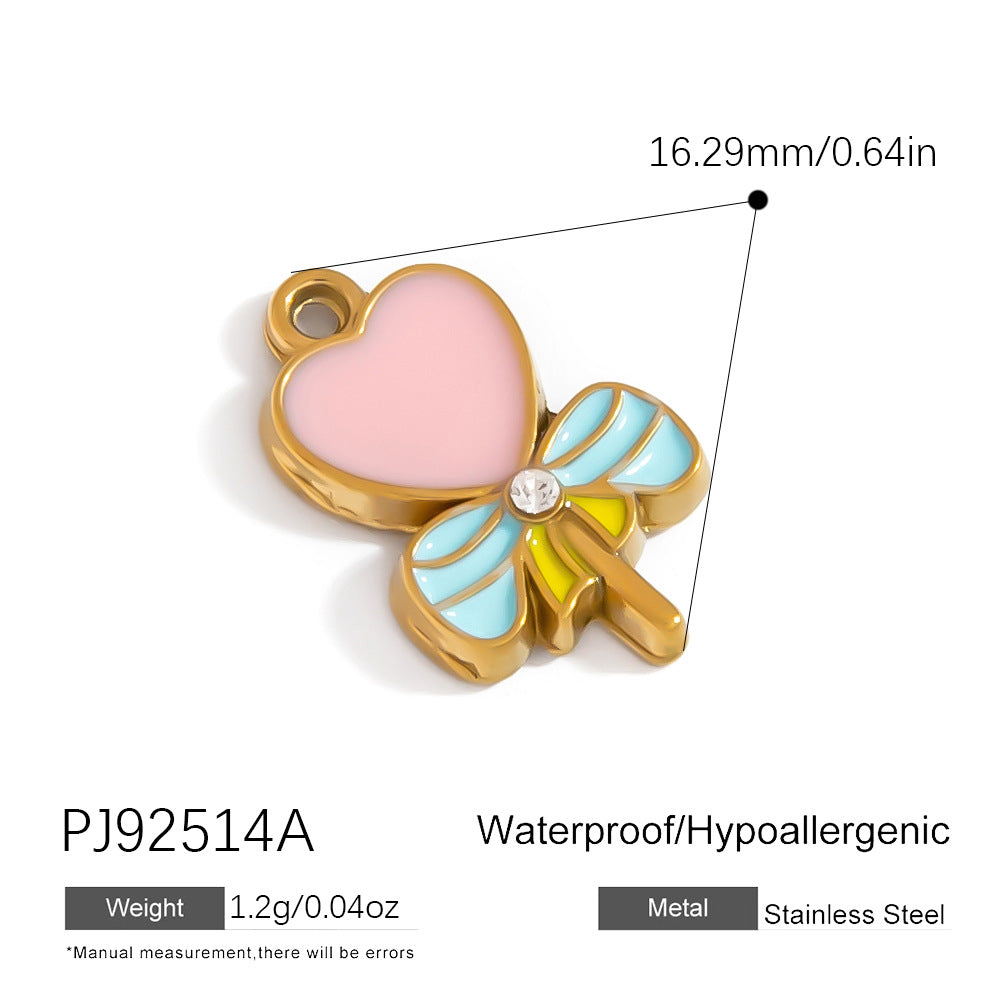 Luxury Heart-Shaped Stainless Steel DIY Jewelry Accessories Bracelet Necklace